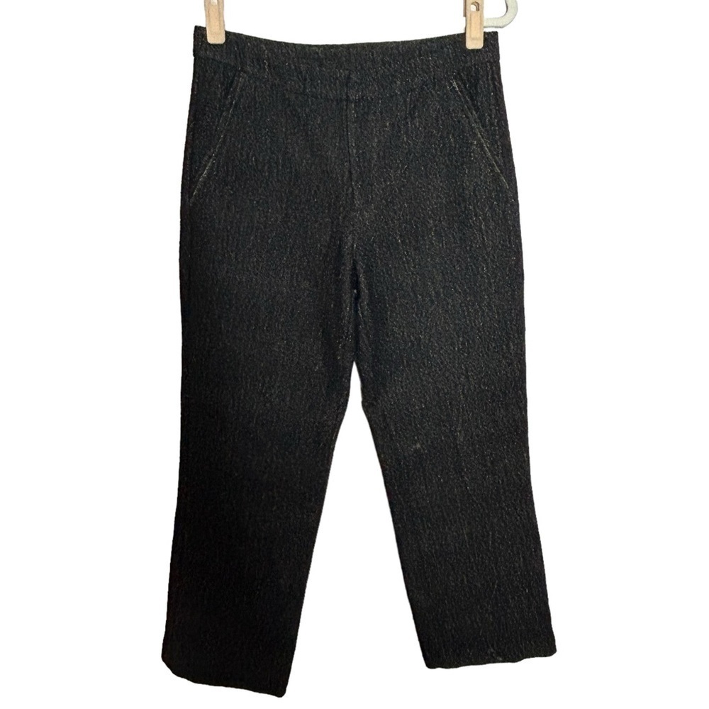 NWOT Free People Marled Black and Cream Wool Trousers
